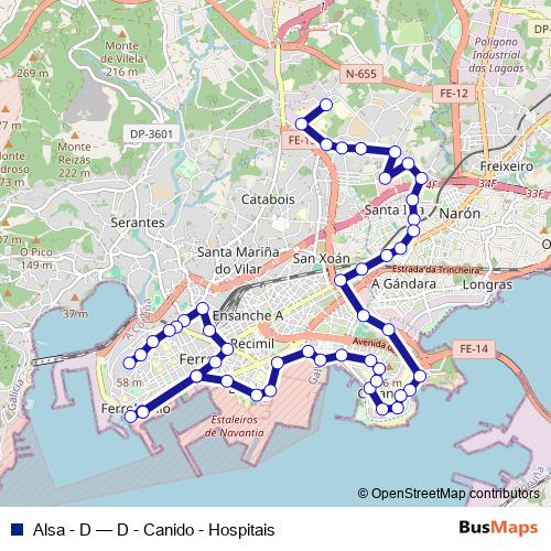 Alsa - D bus Line Map