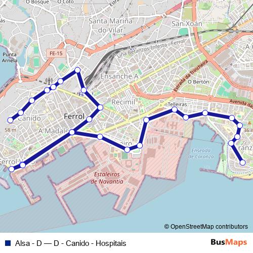 Alsa - D bus Line Map