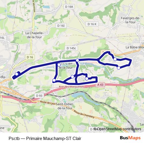 Psctb bus Line Map