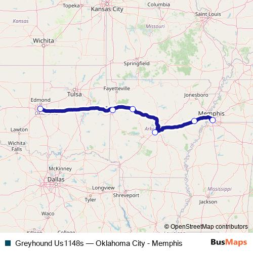Greyhound Us1148s bus Line Map