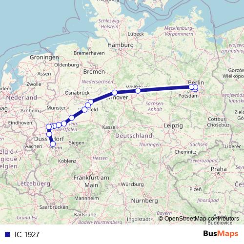 IC 1927 rail Line Map