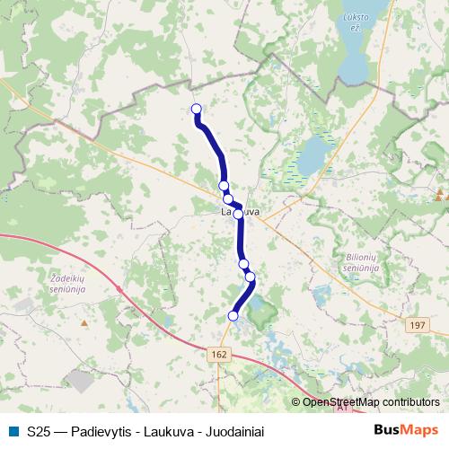 S25 bus Line Map