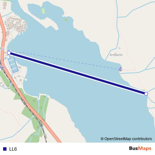 LL6 ferry Line Map