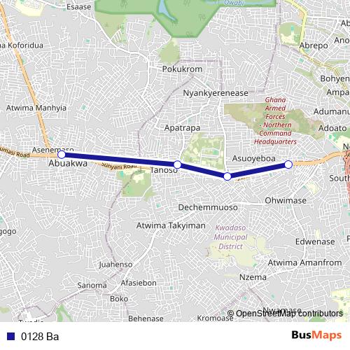 0128 Ba bus Line Map