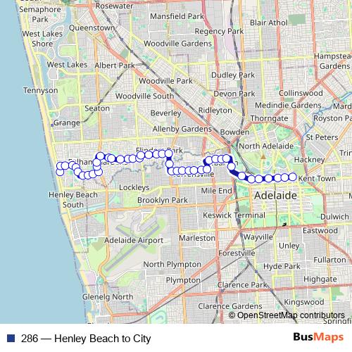 286 bus Line Map