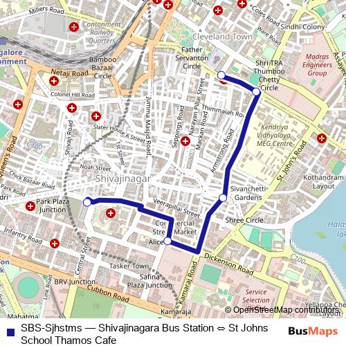 SBS-Sjhstms bus Line Map