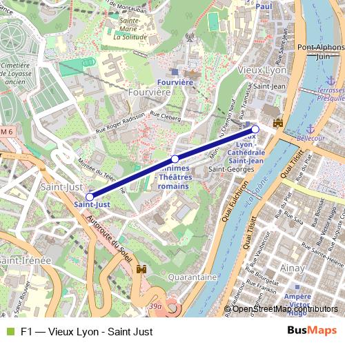 F1 funicular Line Map