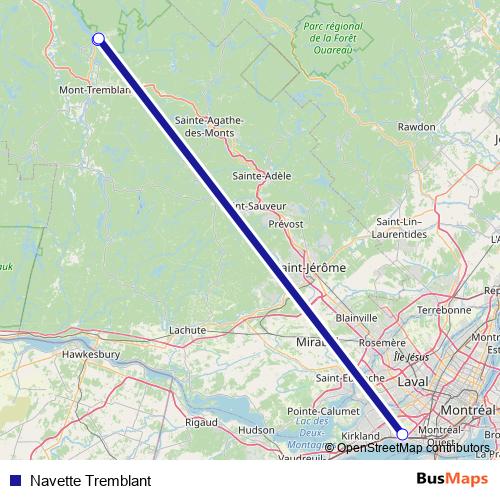 Navette Tremblant bus Line Map