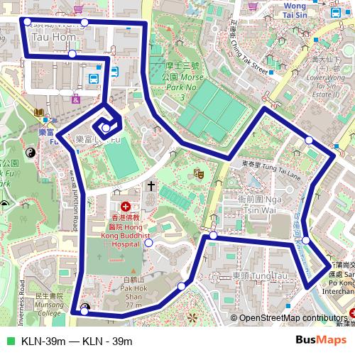 KLN-39m bus Line Map