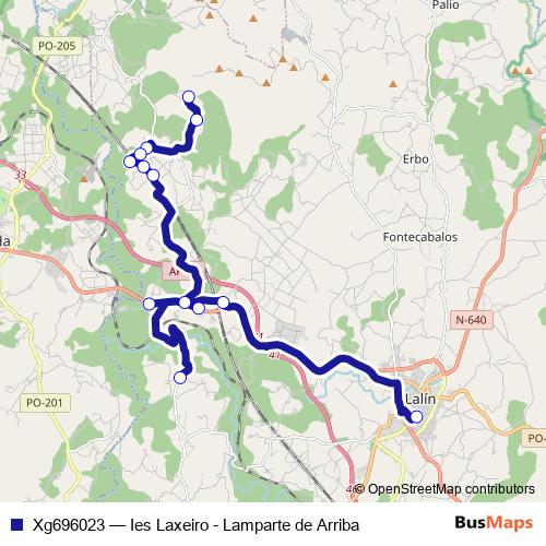 Xg696023 bus Line Map