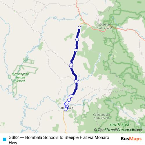 S682 bus Line Map
