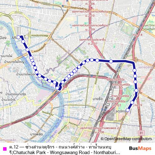 ต.12 bus Line Map