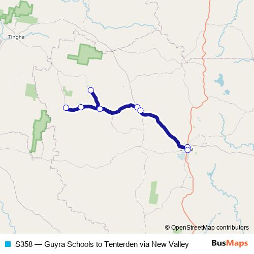 S358 bus Line Map