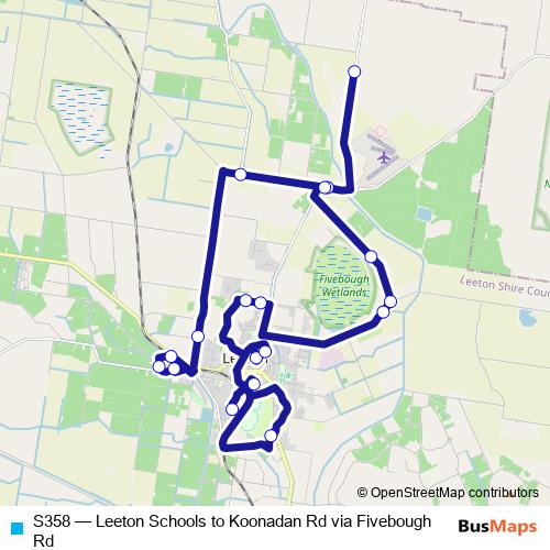 S358 bus Line Map