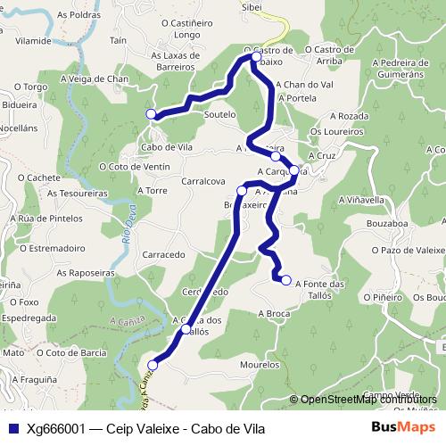Xg666001 bus Line Map