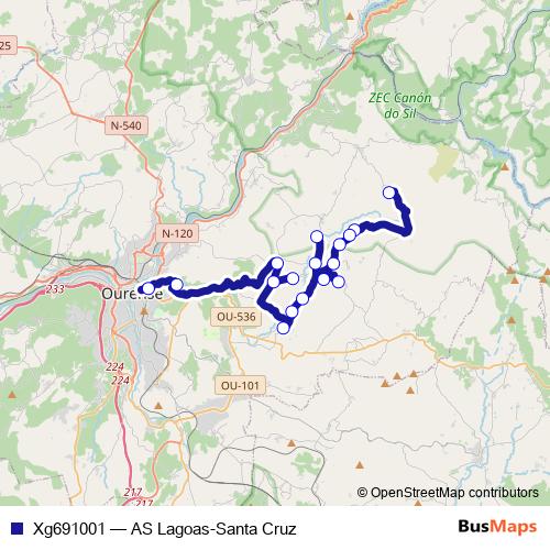Xg691001 bus Line Map