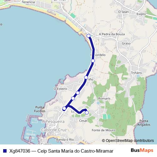 Xg847036 bus Line Map