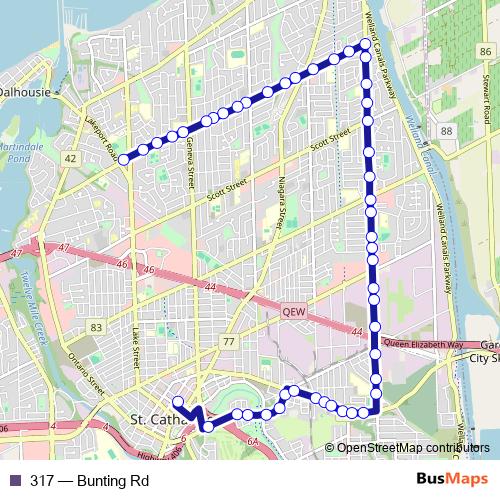 317 bus Line Map