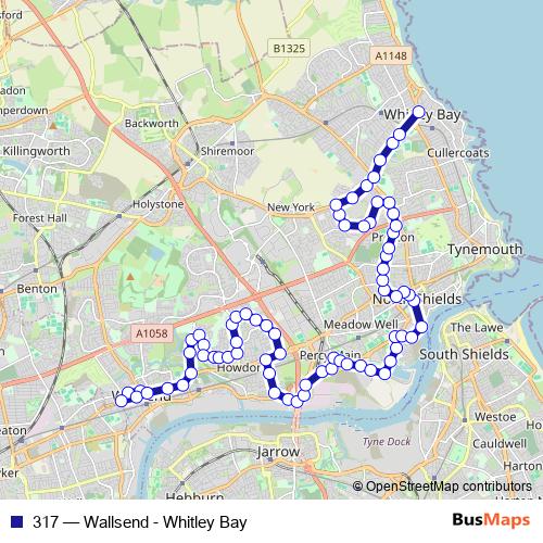 317 bus Line Map