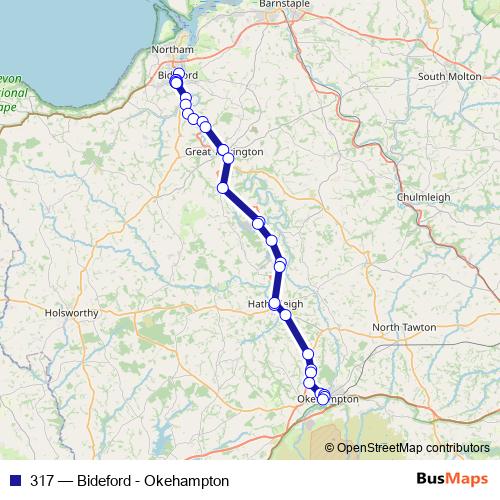 317 bus Line Map