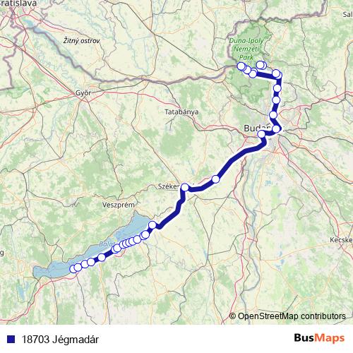 18703 Jégmadár rail Line Map