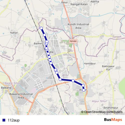 112aup bus Line Map