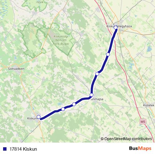 17814 Kiskun rail Line Map