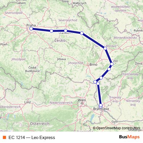 EC 1214 rail Line Map