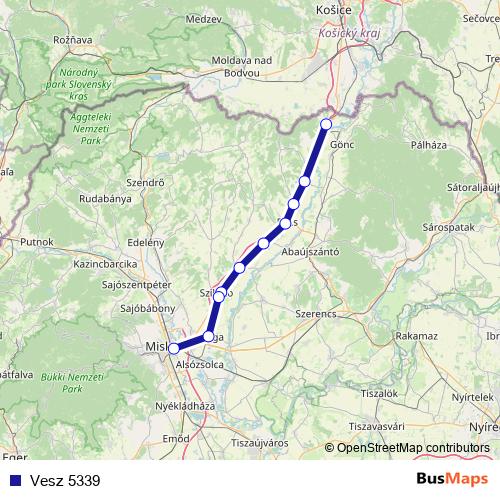 Vesz 5339 rail Line Map
