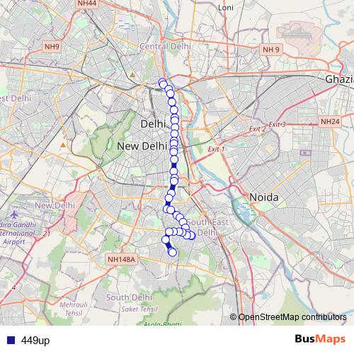 449up bus Line Map