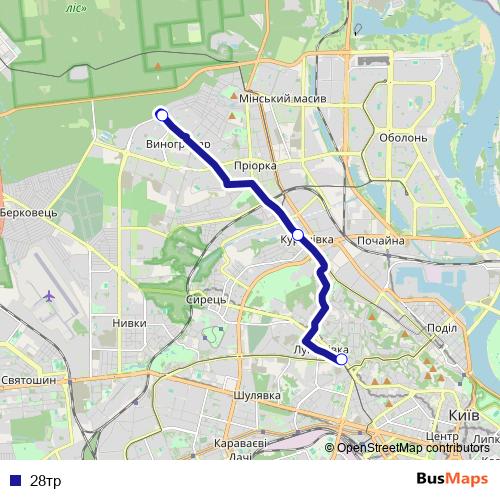 28тр bus Line Map