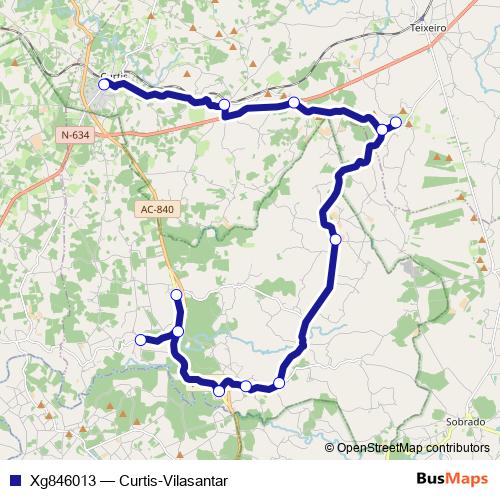 Xg846013 bus Line Map