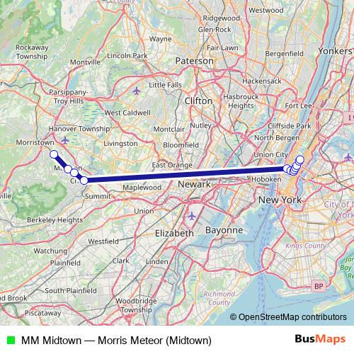 MM Midtown bus Line Map