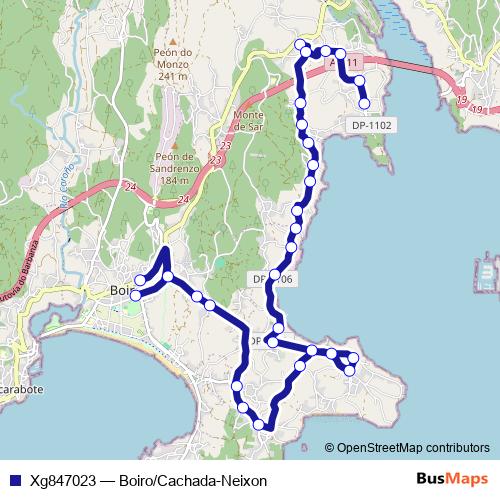 Xg847023 bus Line Map