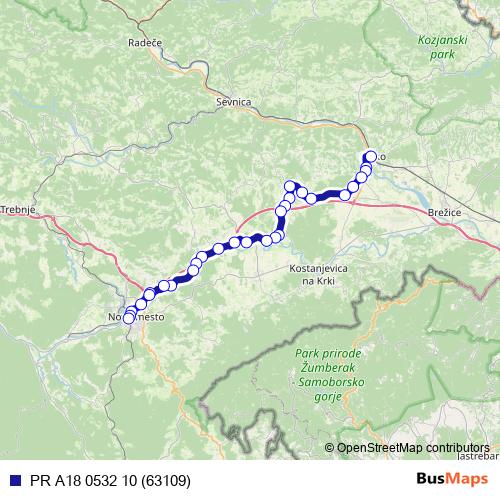 PR A18 0532 10 (63109) bus Line Map
