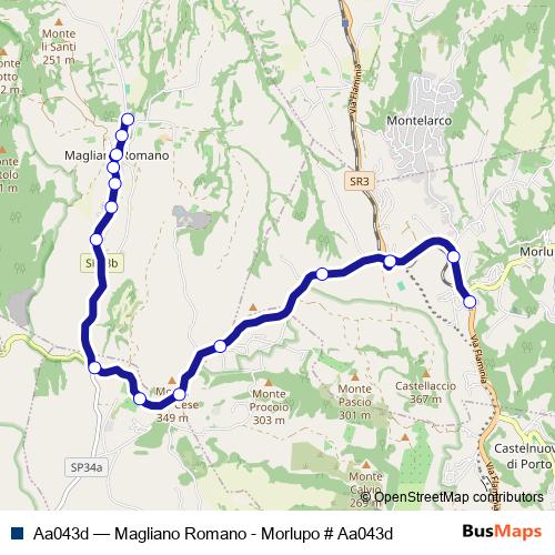 Aa043d bus Line Map