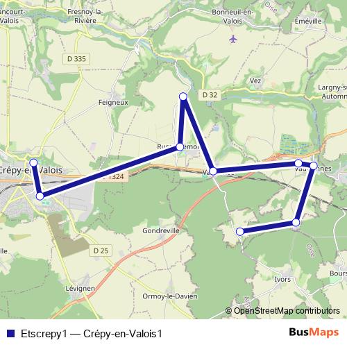 Etscrepy1 bus Line Map