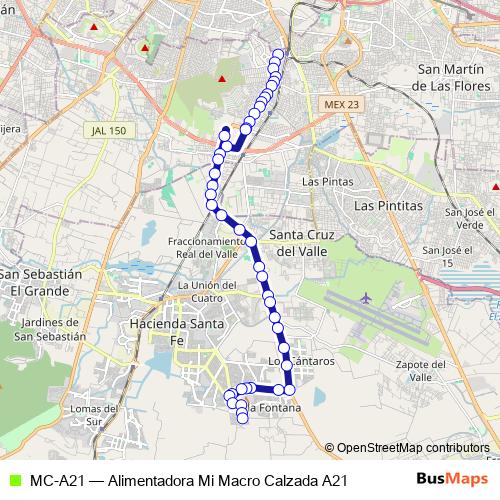 MC-A21 bus Line Map