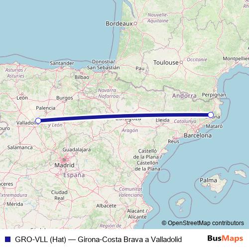 GRO-VLL (Hat) air Line Map