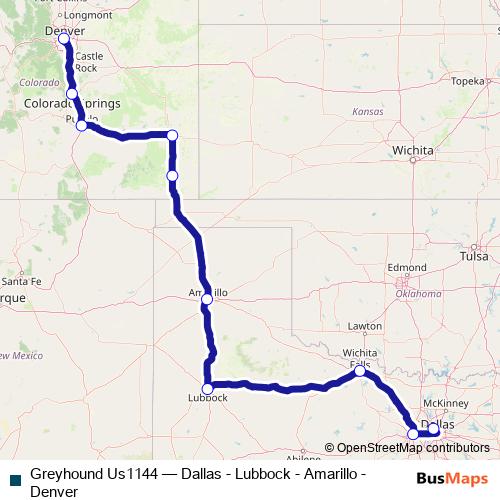 Greyhound Us1144 bus Line Map