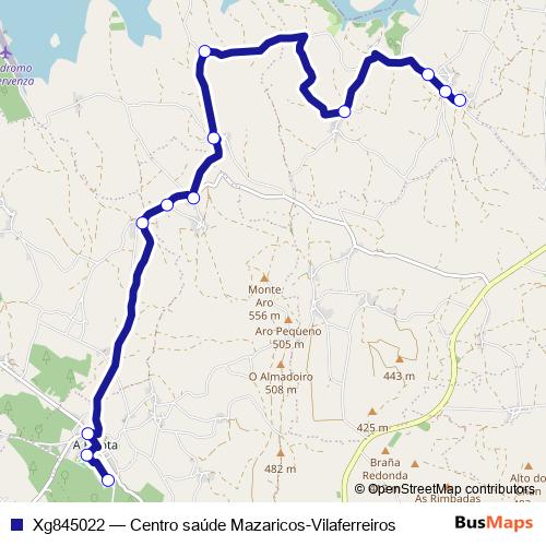 Xg845022 bus Line Map