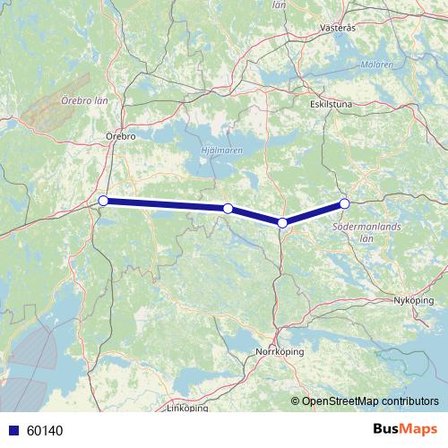 60140 bus Line Map