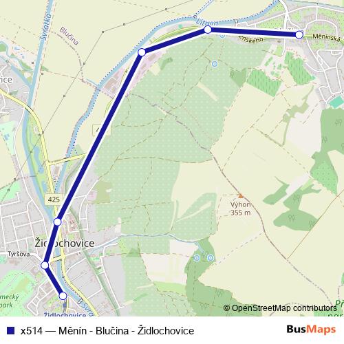 x514 bus Line Map