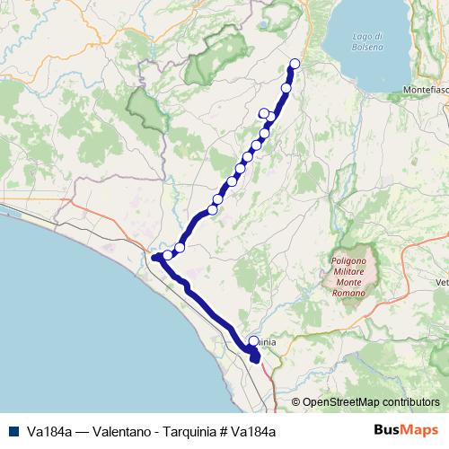 Va184a bus Line Map