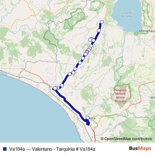 Va184a bus Line Map
