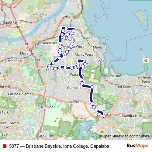 5077 bus Line Map