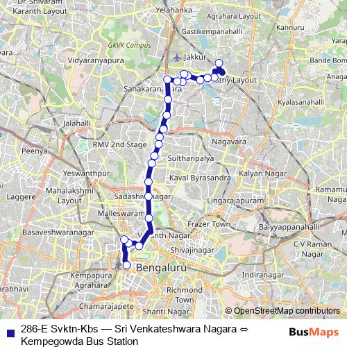 286-E Svktn-Kbs bus Line Map