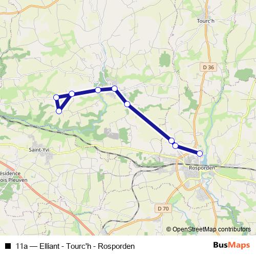 11a bus Line Map