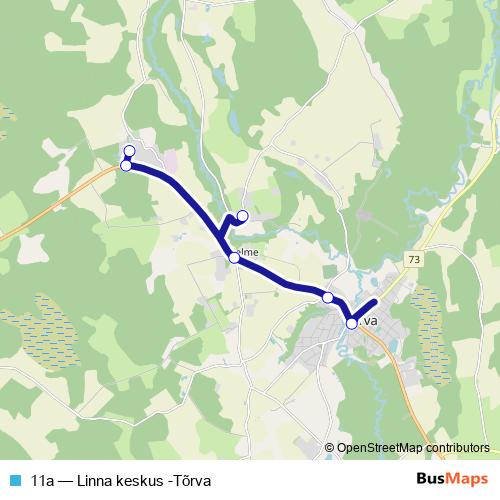 11a bus Line Map