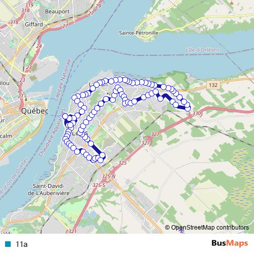 11a bus Line Map